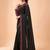 Black embellished embroidered pure chiffon designer saree