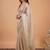 Cream embellished sequinned organza designer saree