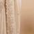 Off white embellished sequinned satin designer saree