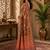 Multicolor paisley pashmina saree