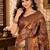 Multicolor paisley pashmina saree