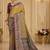 Mustard woven design zari silk blend saree