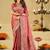 Rose woven design embroidered silk blend heavy work banarasi saree