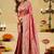 Rose woven design embroidered silk blend heavy work banarasi saree