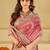 Rose woven design embroidered silk blend heavy work banarasi saree