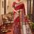 Mehendi ethnic motifs silk blend tussar saree