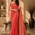 Orange woven design art silkfusion banarasi saree