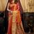 Orange woven design tissue saree