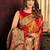 Orange woven design tissue saree