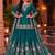 premium chinon with front & back embroidery work with can-can