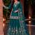 premium chinon with front & back embroidery work with can-can