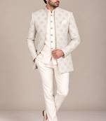 Beige pitch touchup open jodhpuri for man ::: bandhgala ethnic wear