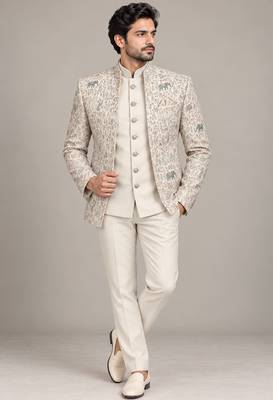 White pink open jodhpuri for man ::: bandhgala ethnic wear 1
