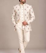 Beige open jodhpuri for man ::: bandhgala ethnic wear