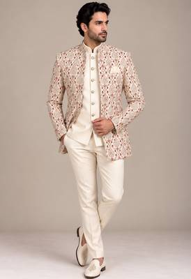 Gold open jodhpuri for man ::: bandhgala ethnic wear 1