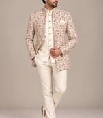 Gold open jodhpuri for man ::: bandhgala ethnic wear