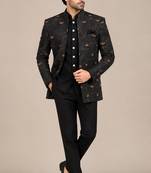 Black open jodhpuri for man ::: bandhgala ethnic wear