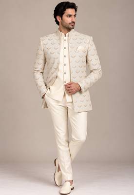 Beige open jodhpuri for man ::: bandhgala ethnic wear 1