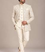 Beige open jodhpuri for man ::: bandhgala ethnic wear
