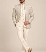 Beige open jodhpuri for man ::: bandhgala ethnic wear