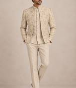 Beige open jodhpuri for man ::: bandhgala ethnic wear