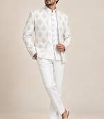 White jodhpuri for man ::: bandhgala ethnic wear
