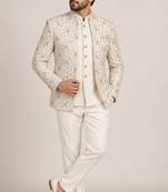 Beige open jodhpuri for man ::: bandhgala ethnic wear