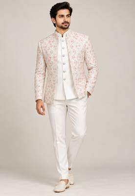 Beige jodhpuri for man ::: bandhgala ethnic wear 1