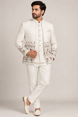 White open jodhpuri for man ::: bandhgala ethnic wear 1