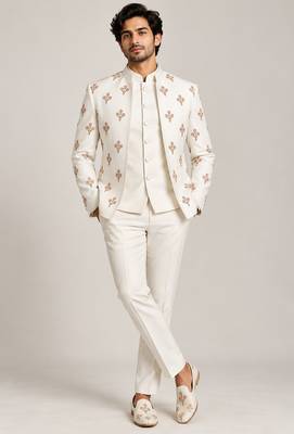 Beige open jodhpuri for man ::: bandhgala ethnic wear 1