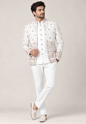 White open jodhpuri for man ::: bandhgala ethnic wear 1
