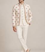 Beige maroontouchup open jodhpuri for man ::: bandhgala ethnic wear