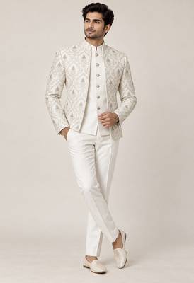 White open jodhpuri for man ::: bandhgala ethnic wear 1