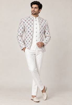 White open jodhpuri for man ::: bandhgala ethnic wear 1