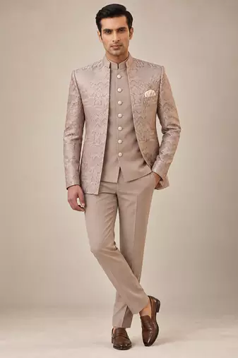 Pink jodhpuri for man ::: bandhgala ethnic wear
