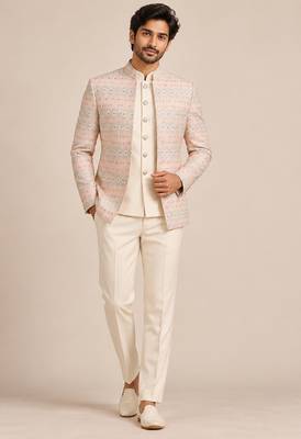 Pitch beige jodhpuri for man ::: bandhgala ethnic wear 1