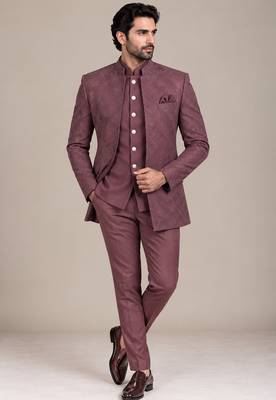 Maroon open jodhpuri for man ::: bandhgala ethnic wear 1