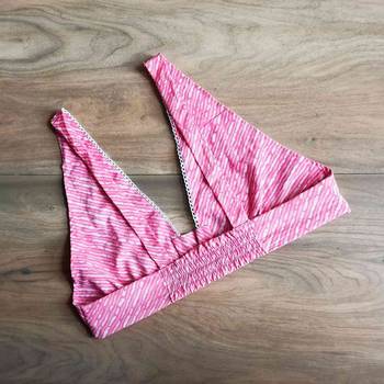 Pink-white-lehariya-broad-straps-cotton-bra 2