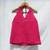 Magenta-chikan-halter-neck-cotton-top-kj0022