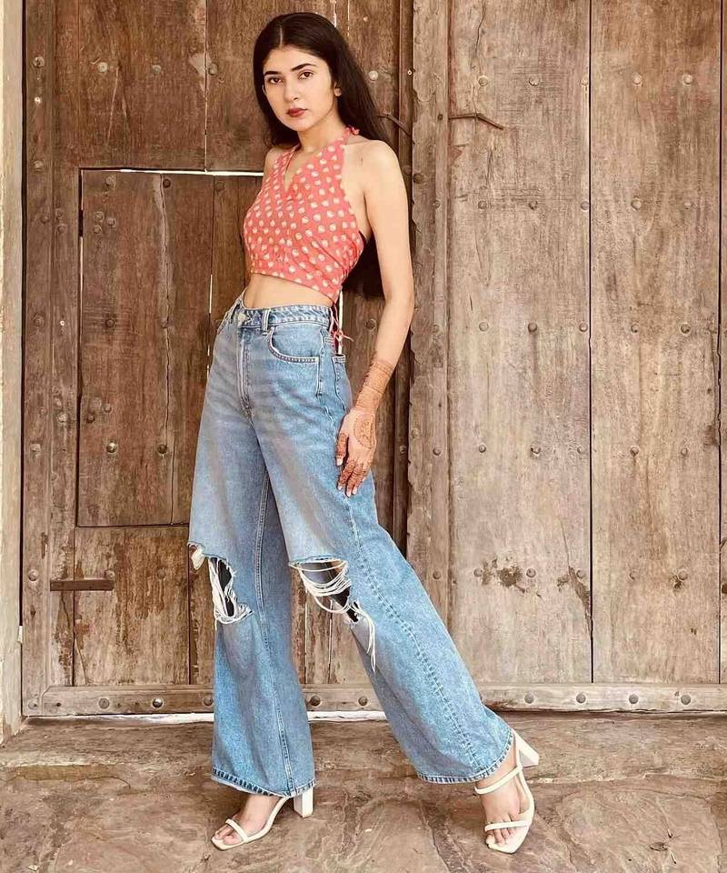 Peach-motif-criss-cross-with-halter-neck-lurex-cotton-top-kj0025
