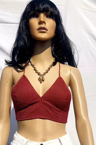 Maroon-kantha-cotton-padded-bra-kj0049