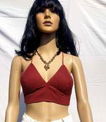 Maroon-kantha-cotton-padded-bra-kj0049