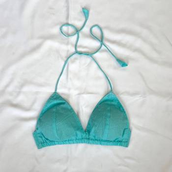 Cyan-blue-deep-v-neck-cotton-kantha-bra-kj0094 1