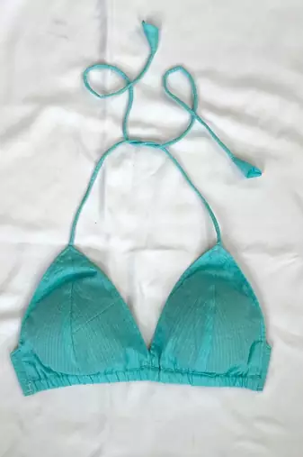 Cyan-blue-deep-v-neck-cotton-kantha-bra-kj0094