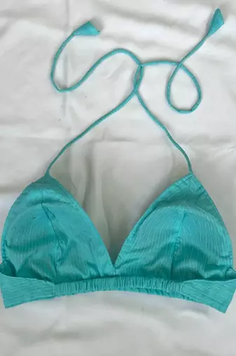 Cyan-blue-deep-v-neck-cotton-kantha-bra-kj0094