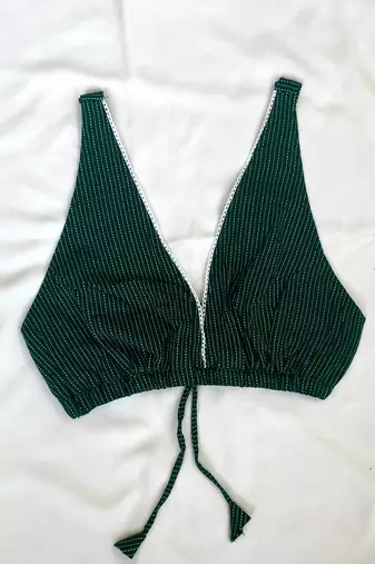 Bottle-green-deep-v-neck-cotton-kantha-bra-kj0099
