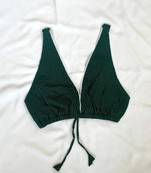 Bottle-green-deep-v-neck-cotton-kantha-bra-kj0099