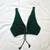 Bottle-green-deep-v-neck-cotton-kantha-bra-kj0099
