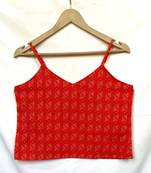 Orange-s-pattern-cotton-kantha-spaghetti-top-kj0102