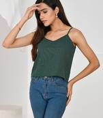 Bottle-green-cotton-kantha-spaghetti-top-kj0166